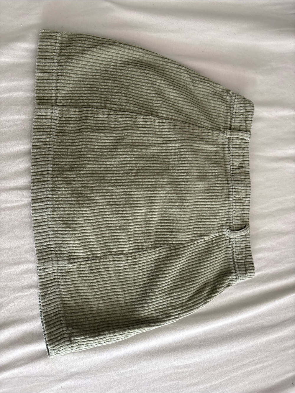 Forever 21 Sage Green Ribbed Button-Front Women's Skort - Picture 2 of 2